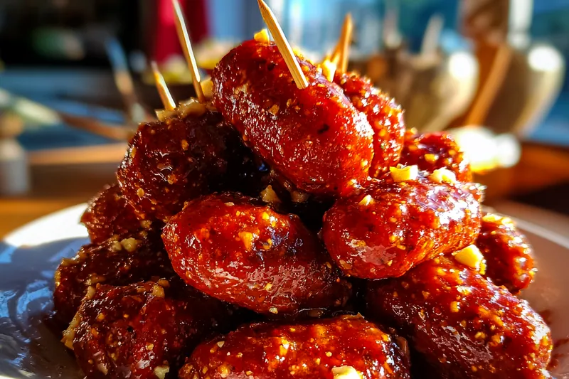 Fresh ingredients for Spicy Honey Garlic Sausages