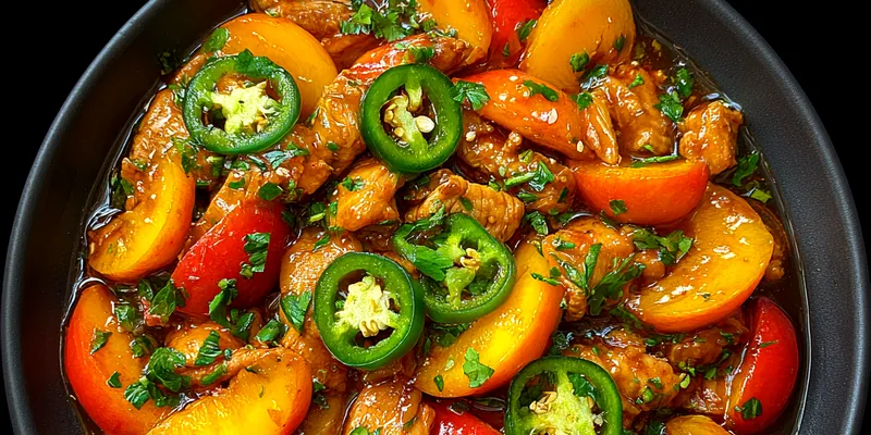 Spicy Peach Chicken Delight