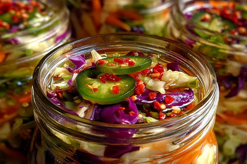 Cooking process for Spicy Pickle Slaw Delight