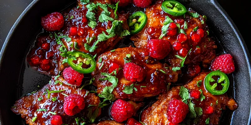 Spicy Raspberry Glazed Chicken