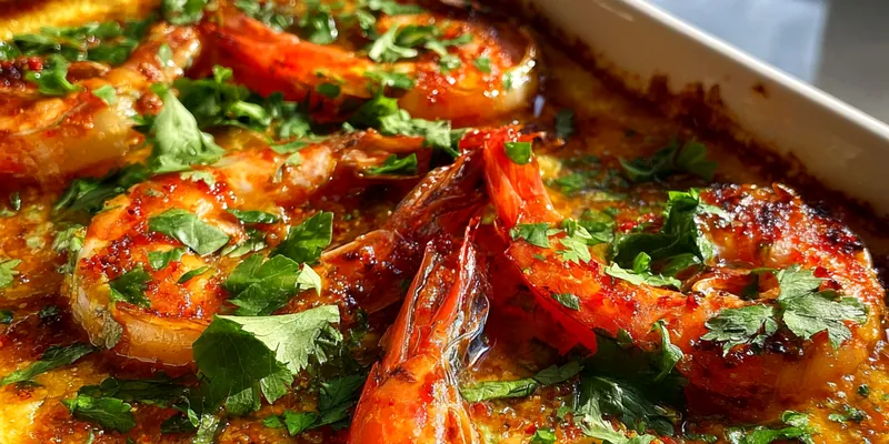 Spicy Shrimp Bake with Herbs