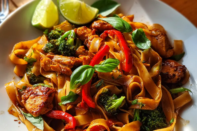 Fresh ingredients for Spicy Thai Noodle Stir-Fry