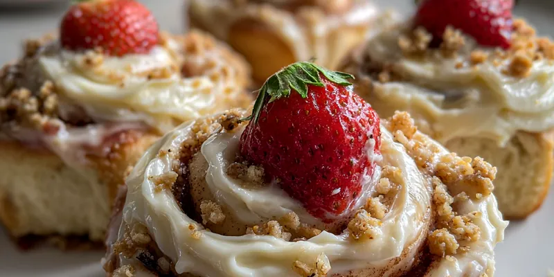 Decadent Strawberry Cheesecake Rolls