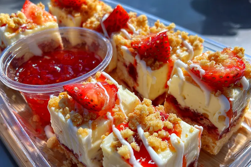 Cooking process for Strawberry Cheesecake Delight