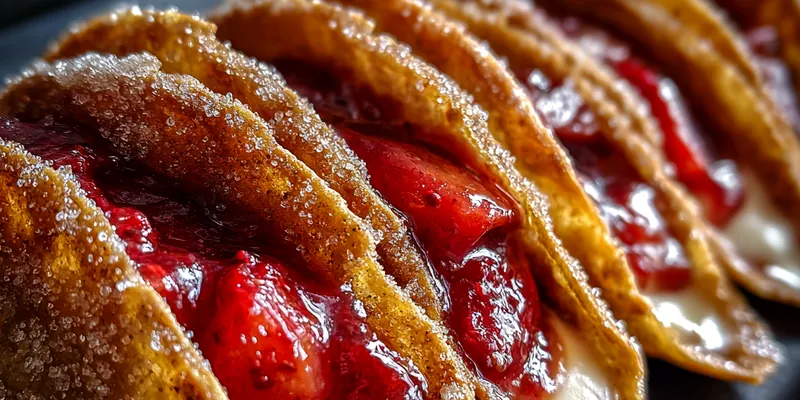 Strawberry Cheesecake Dessert Tacos