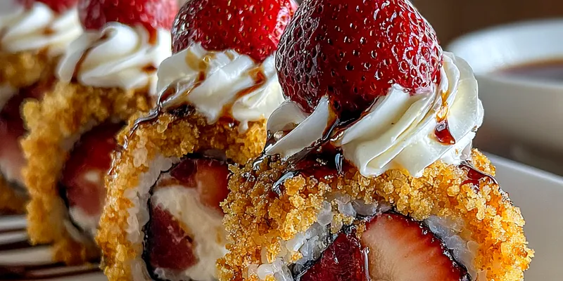 Strawberry Cheesecake Sushi Rolls
