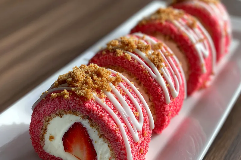 Fresh ingredients for Strawberry Cream Rolls