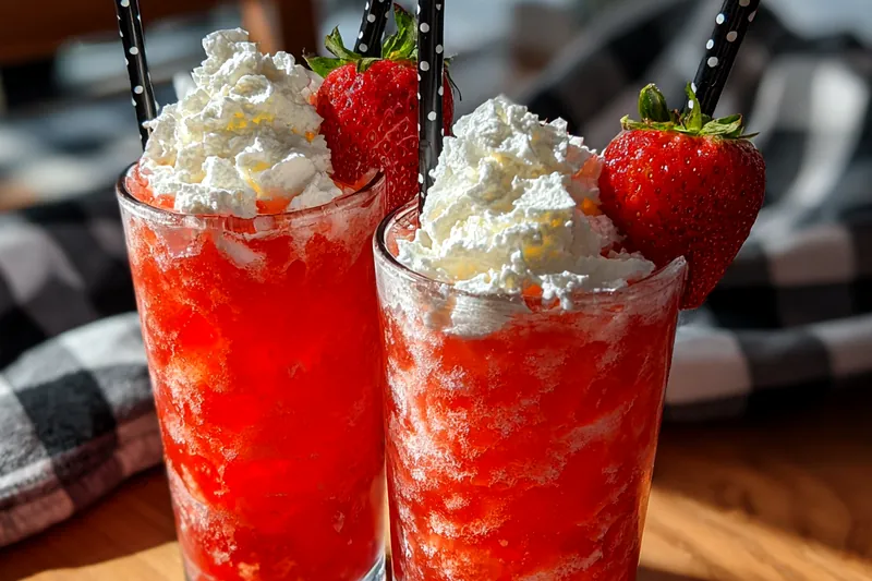 Fresh ingredients for Strawberry Cream Soda