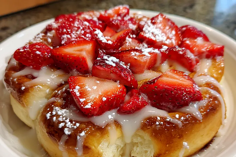 Cooking process for Strawberry Glazed Sweet Rolls