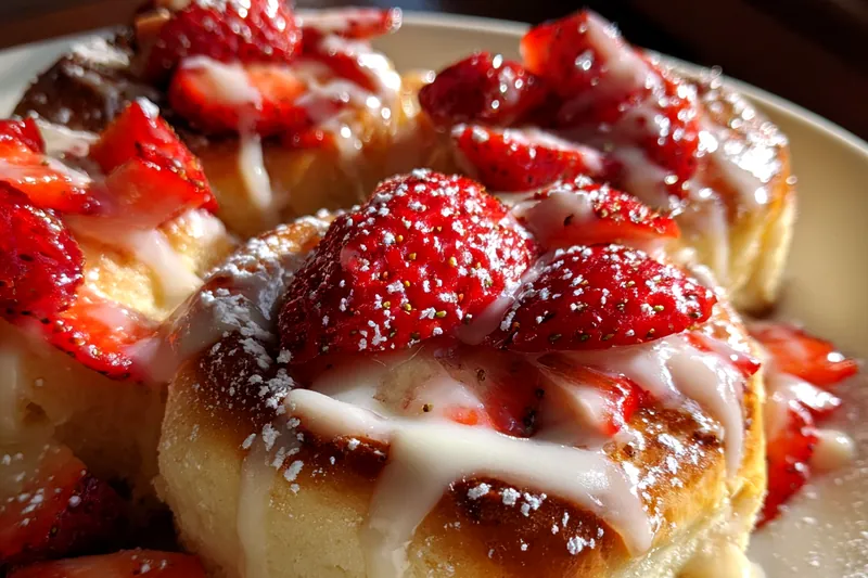 Fresh ingredients for Strawberry Glazed Sweet Rolls