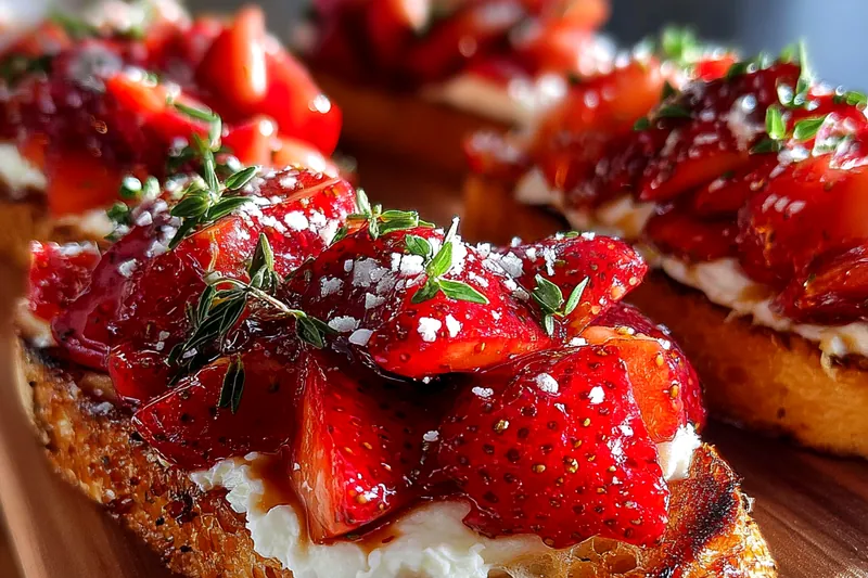 Cooking process for Strawberry Ricotta Toast Delight