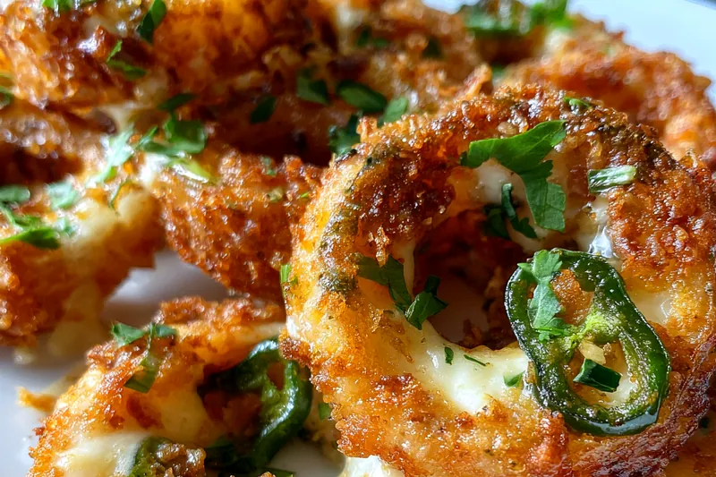 Cooking process for Stuffed Jalapeño Onion Rings
