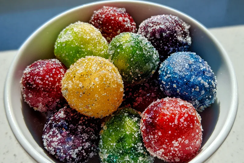 Cooking process for Sugary Coated Grapes