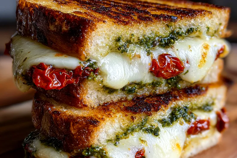 Cooking process for Sun-Dried Tomato Grilled Sandwich