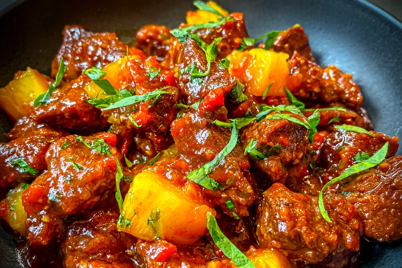 Fresh ingredients for Sweet Pineapple Chicken Delight