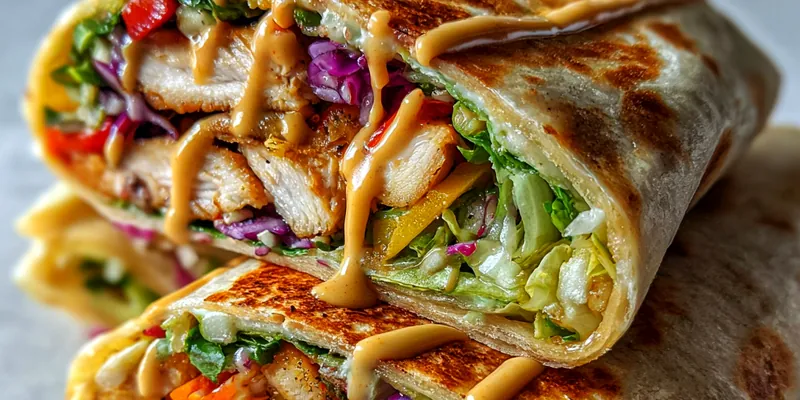 Thai Peanut Chicken Wraps