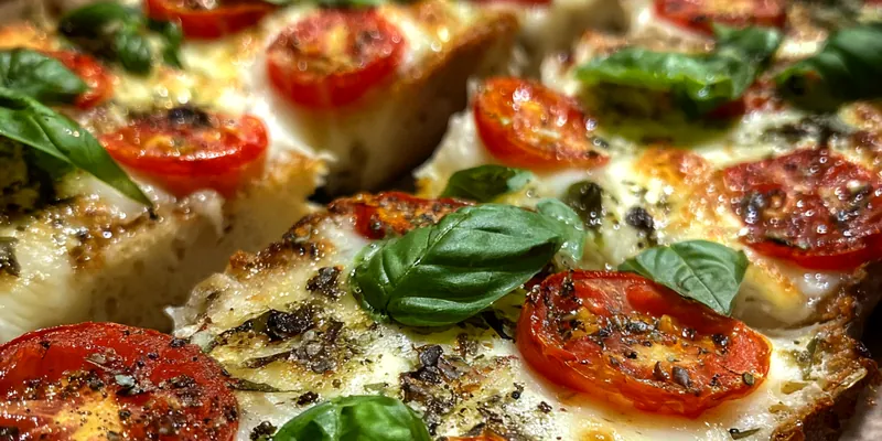 Tomato Basil Garlic Bread