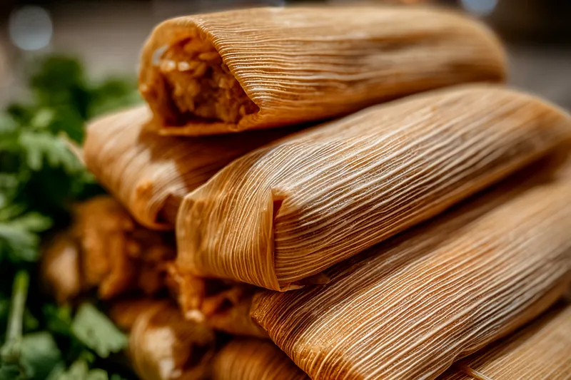 Fresh ingredients for Traditional Mexican Tamales