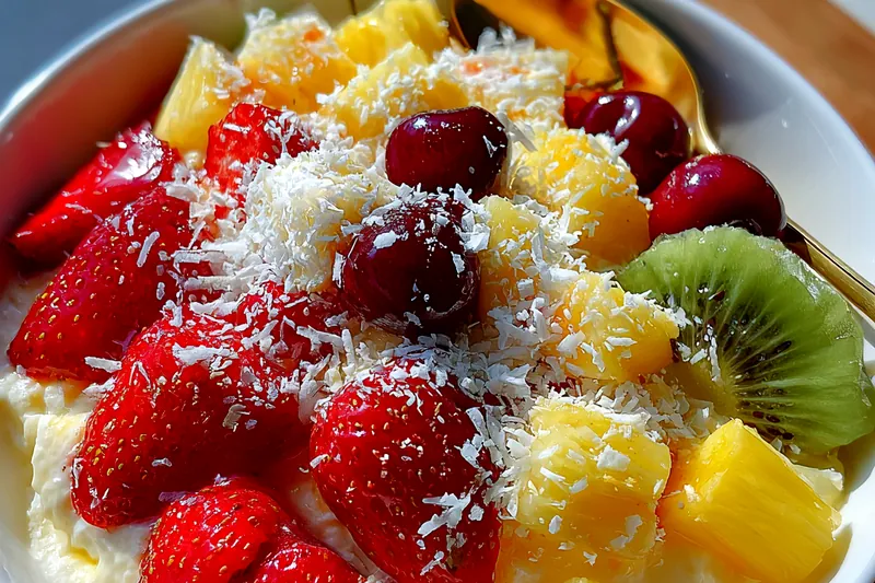 Fresh ingredients for Tropical Fruit Delight Bowl