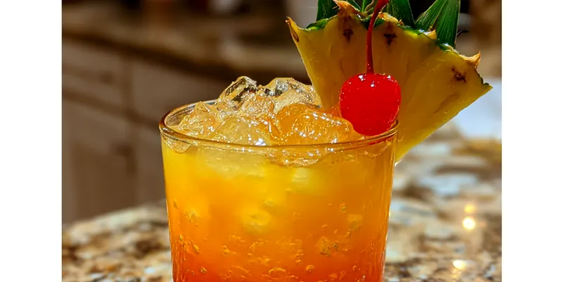 Tropical Sparkling Cocktail