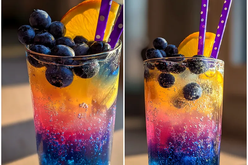 Fresh ingredients for Vibrant Aurora Drink