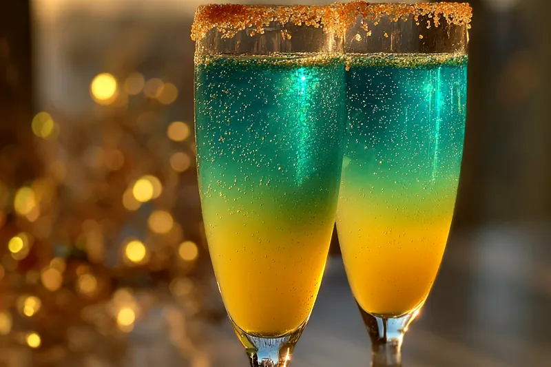 Fresh ingredients for Vibrant Layered Cocktail