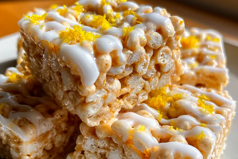 Cooking process for Zesty Lemon Crispy Squares